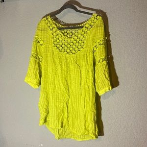 Detailed Chartreuse Tunic